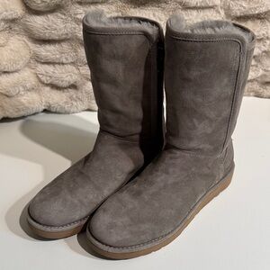 Gray Suede Women's Boots